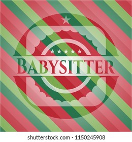 Babysitter christmas badge.
