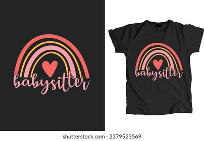 Babysitter-Design-Datei. Diese erlauben, sofort zu drucken oder Bearbeiten, um Ihre Artikel wie T-Shirt, Hoodie, Mug, Pillow, Decal, Telefon, Tote Bag, Mobile Popsocket etc. anzupassen.