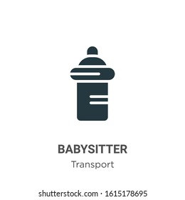Babysitter glyph icon vector on white background. Flat vector babysitter icon symbol sign from modern transport collection for mobile concept and web apps design.