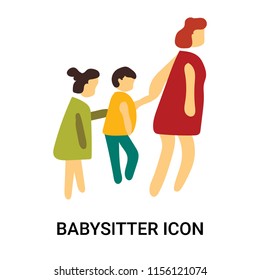 Babysitter icon vector isolated on white background, Babysitter transparent sign , business people, person or human illustration