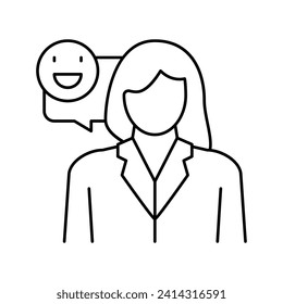 Babysitter Job-Linie Symbol Vektorgrafik. Babysitter-Jobschild. isoliertes Kontursymbol
