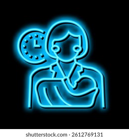 babysitter for newborns neon light sign vector. babysitter for newborns illustration