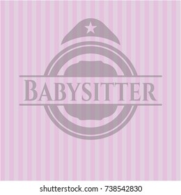 Babysitter pink emblem