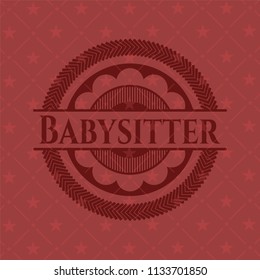 Babysitter retro red emblem