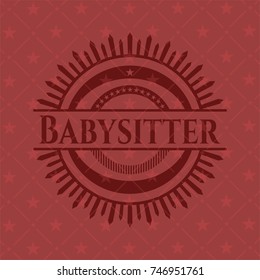 Babysitter retro red emblem
