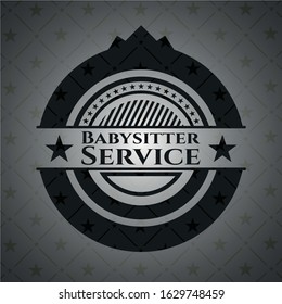 Babysitter Service black emblem. Vector Illustration. Detailed.