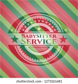 Babysitter Service christmas emblem.