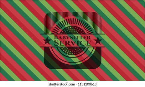 Babysitter Service christmas style badge..