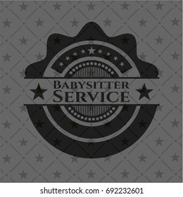 Babysitter Service dark emblem. Retro
