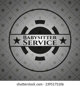 Babysitter Service dark emblem. Vector Illustration. Detailed.