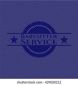 Babysitter Service denim background