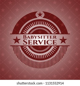 Babysitter Service realistic red emblem