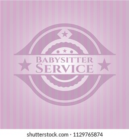 Babysitter Service retro pink emblem
