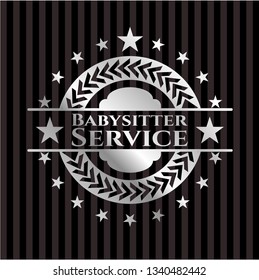 Babysitter Service silvery shiny emblem