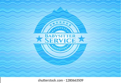 Babysitter Service water badge background.