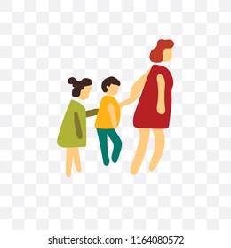 Babysitter vector icon isolated on transparent background, Babysitter logo concept