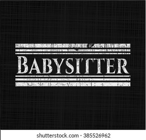 Babysitter written with chalkboard texture