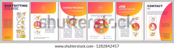 babysitting course brochure template nannies babysitters training course brochure template