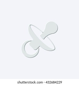 babys's dummy - light gray vector icon