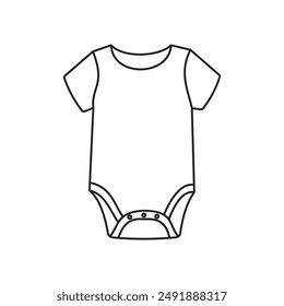 Babywear, baby clothes, outline illustration 