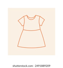 Babywear, baby clothes, outline illustration 