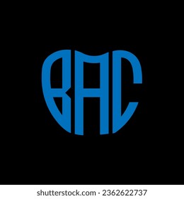 BAC letter logo creative design. BAC unique design.
