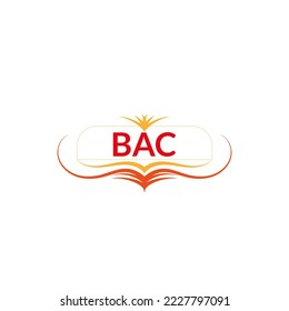Logo de la letra CAS con forma de regalía. Logo de la elipse de CAS. Logo de BAC para una empresa, negocio y uso comercial.
