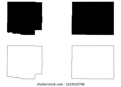 Baca and Crowley County, Colorado (U.S. county, United States of America,USA, U.S., US) map vector illustration, scribble sketch Baca and Crowley map