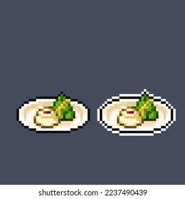 bacang in pixel art style