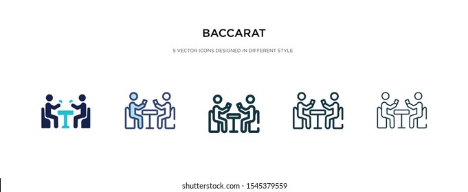 baccarat icon in different style vector illustration. two colored and black baccarat vector icons designed in filled, outline, line and stroke style can be used for web, mobile, ui