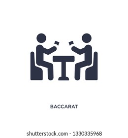 baccarat icon. Simple element illustration from activity and hobbies concept. baccarat editable symbol design on white background. Can be use for web and mobile.
