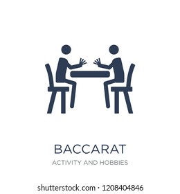 Baccarat icon. Trendy flat vector Baccarat icon on white background from Activity and Hobbies collection, vector illustration can be use for web and mobile, eps10