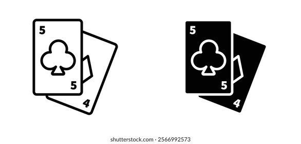 Baccarat icons in outline and fill. vector illustration for ui.