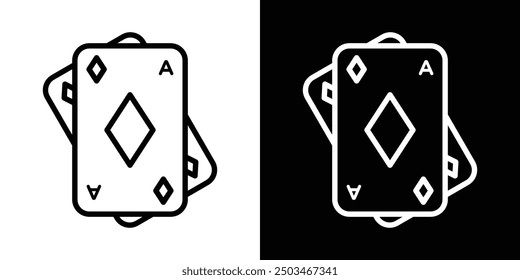Conjunto de iconos de Vector de línea delgada de Baccarat.