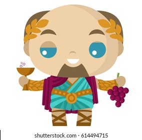 bacchus dionysus cute tiny god of the wine