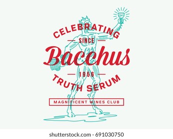 Bacchus wine choice vector design for any use