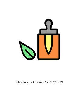 Bach flower leaf icon. Simple color with outline vector elements of alternative medicine icons for ui and ux, website or mobile application