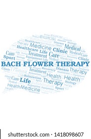 Bach Flower Therapy word cloud. Wordcloud made with text only.