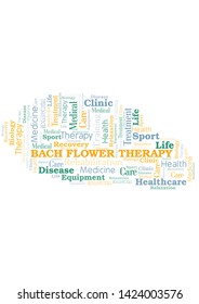 Bach Flower Therapy word cloud. Wordcloud made with text only.