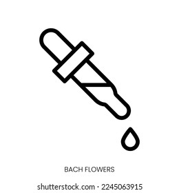 bach flowers icon. Line Art Style Design Isolated On White Background