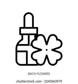 bach flowers icon. Line Art Style Design Isolated On White Background