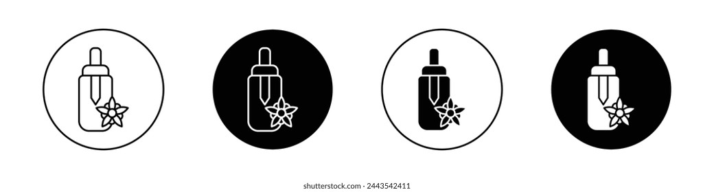 Bach flowers icon set. bloom oil vector symbol.