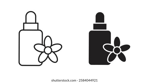 Bach flowers icon set in thin line. vector illustrations for web