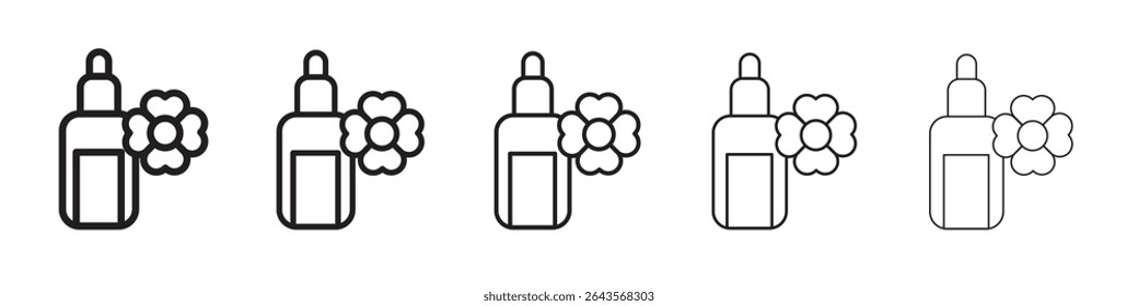 Bach flowers icon vector outline set illustration sign