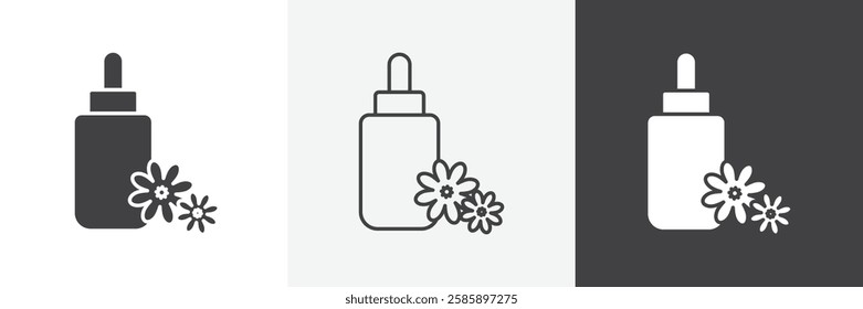 Bach flowers vector icons collection graphic designs for ui designs