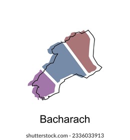 Bacharach map.vector map of the German Country Vector illustration design template on white background