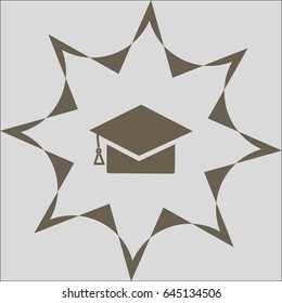 Bachelor cap, icon