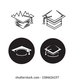 bachelor cap logo stock illustration design