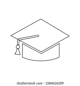 bachelor cap logo stock illustration design