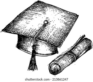 bachelor cap, sketch